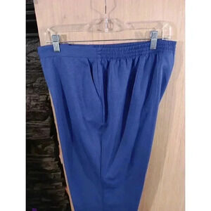 Alfred Dunner (18) Purple Beaded Hem Embellished Capri Pant Elastic Back Pockets